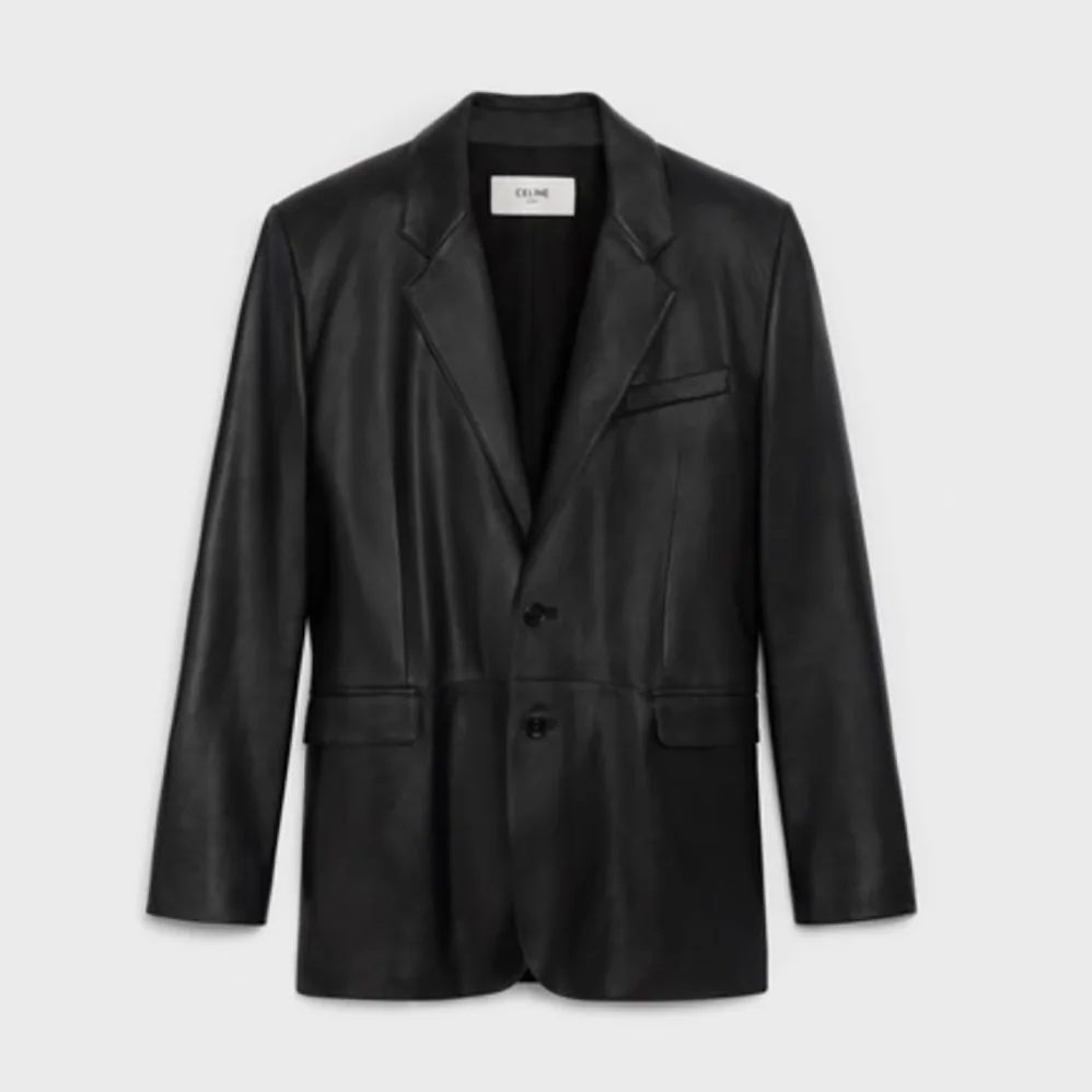 Celine Tournon Jacket in Lambskin Leather for Women in Black