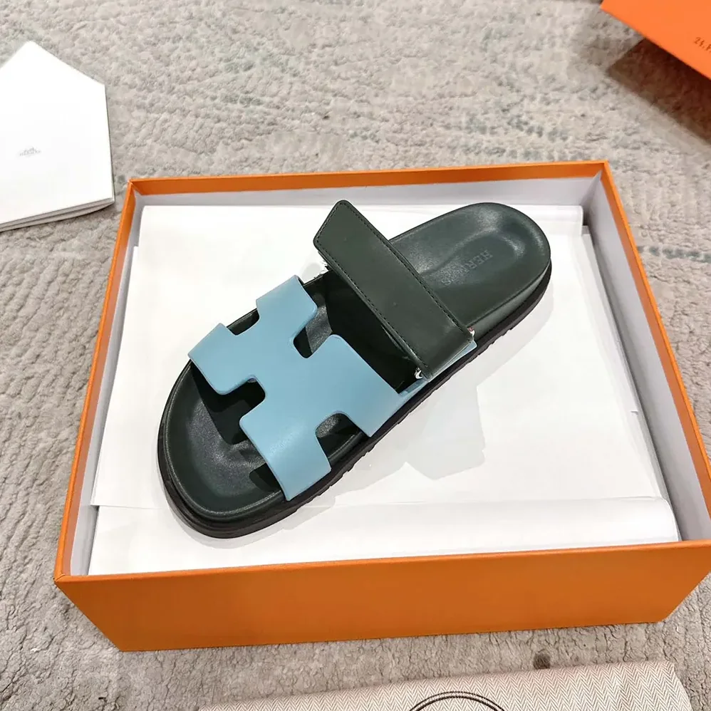 Hermes Chypre Sandal for Unisex in Green/Blue
