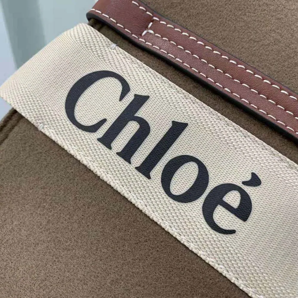 Chloe Medium Woody Tote Bag for Women in Brown
