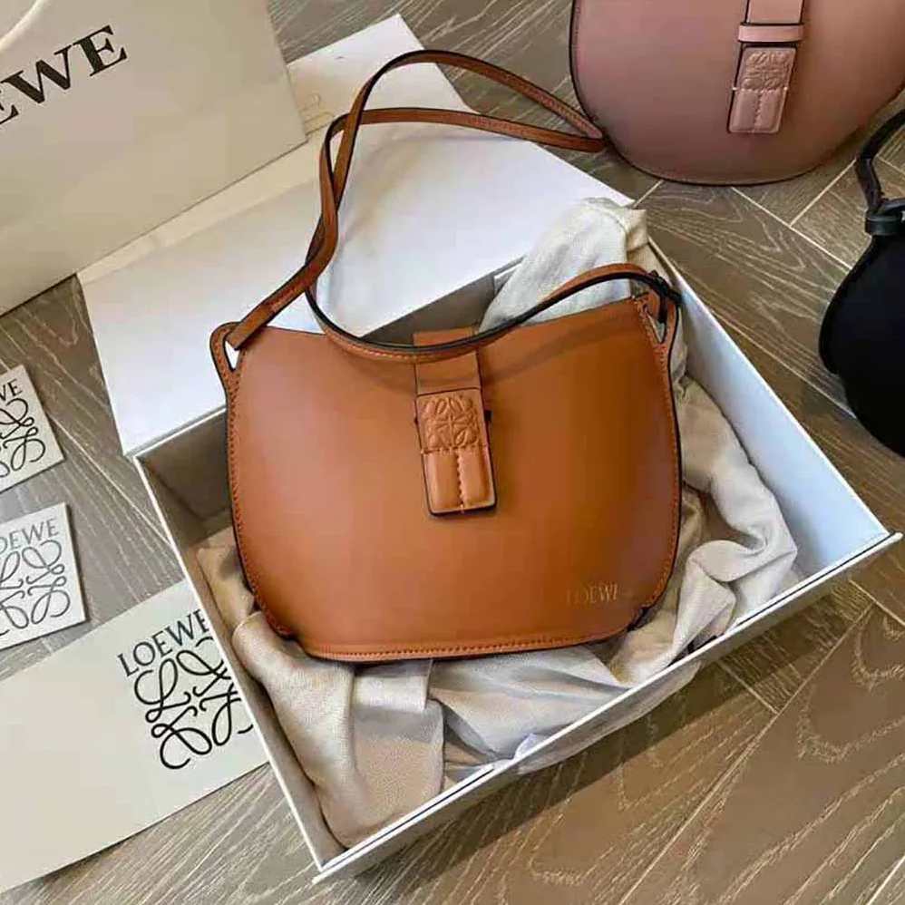 Loewe Moulded Bucket Bag in Calfskin for Women in Brown