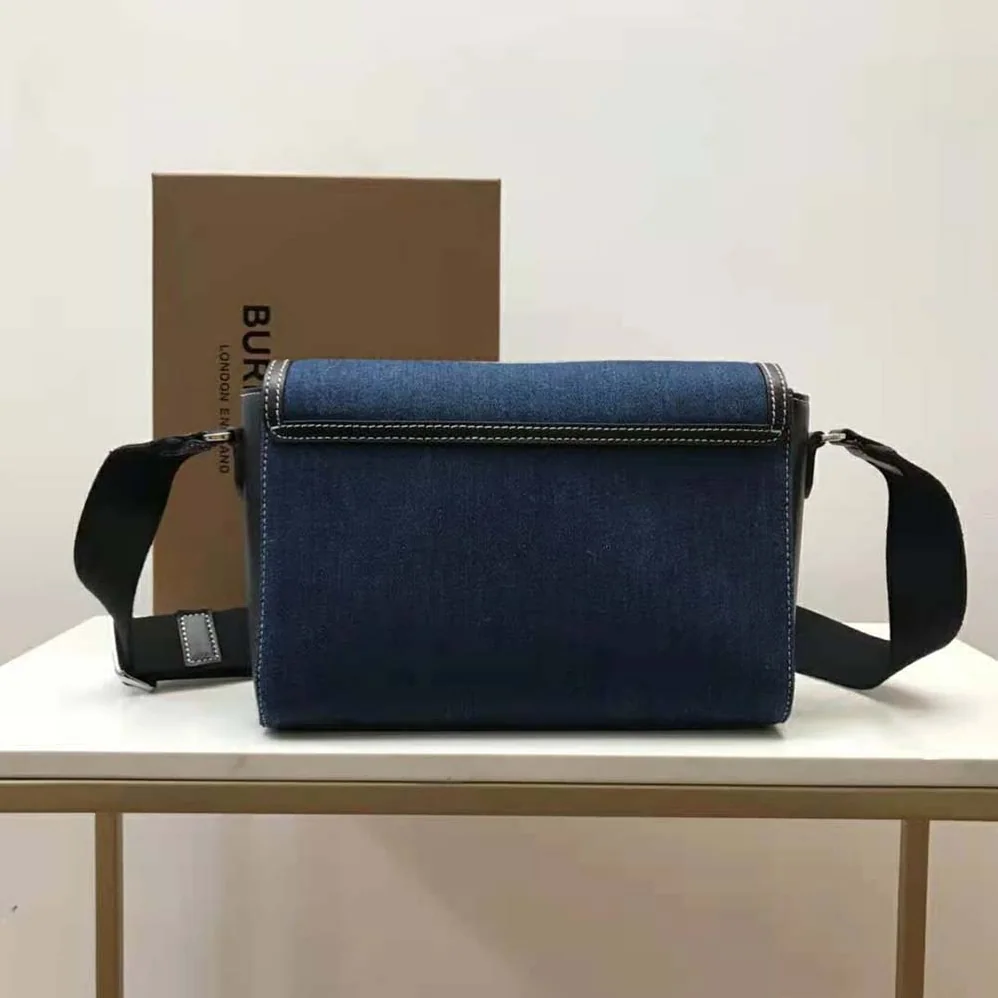 Burberry Logo Graphic Denim Note Crossbody Bag for Women
