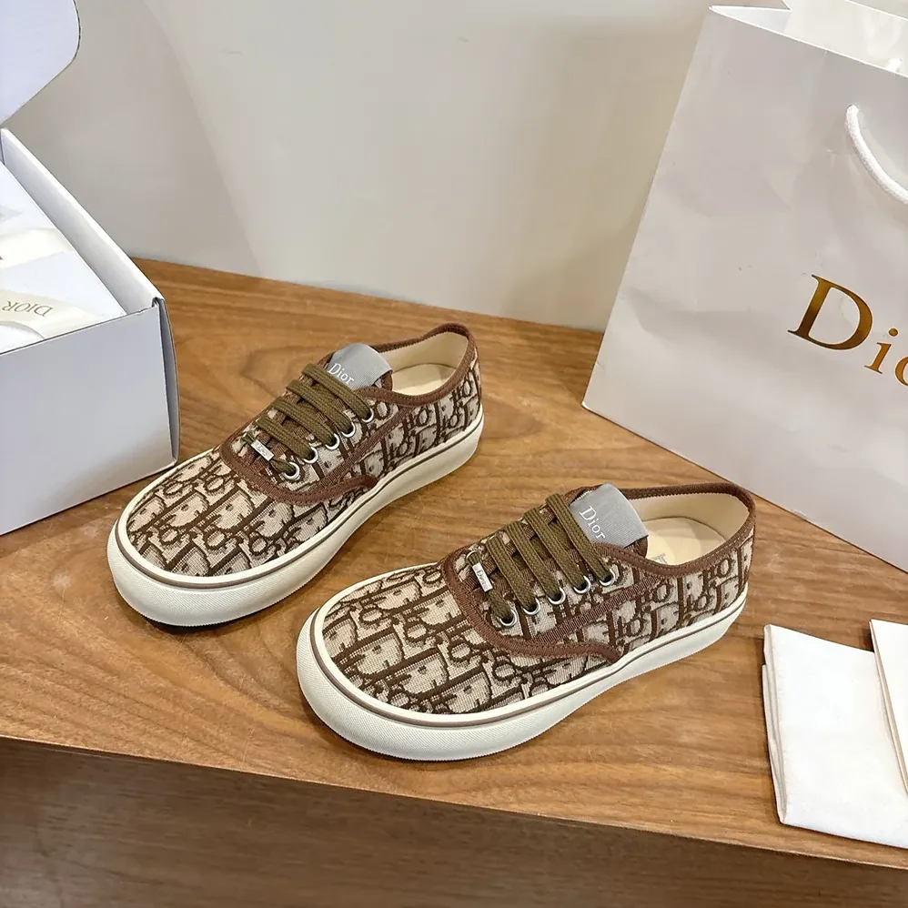 Dior Saltwind Sneaker Brown Dior Oblique Jacquard for Unisex