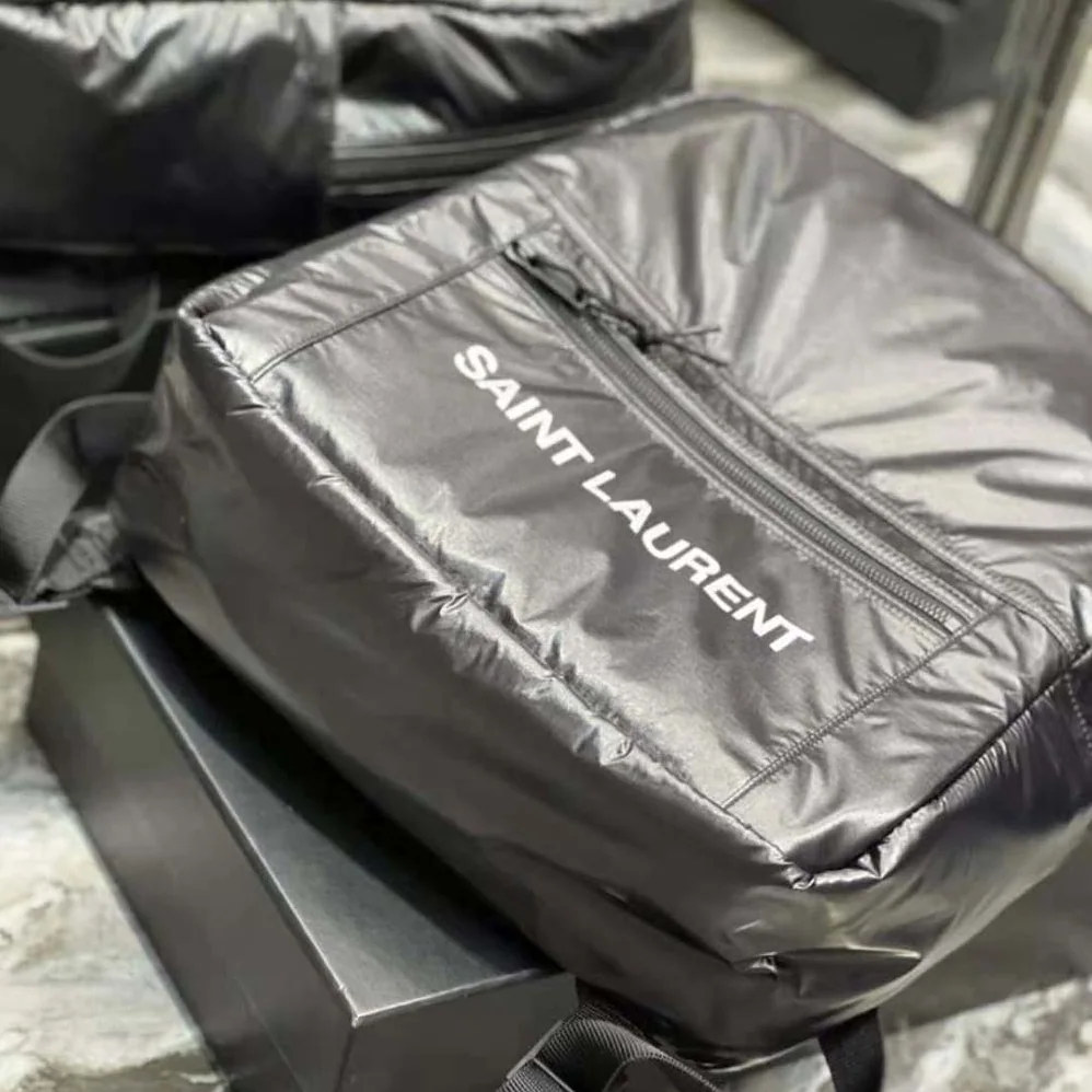 Saint Laurent YSL Nuxx Backpack in Nylon for Women in Black Saint Laurent YSL Nuxx Backpack in Nylon for Women in Black