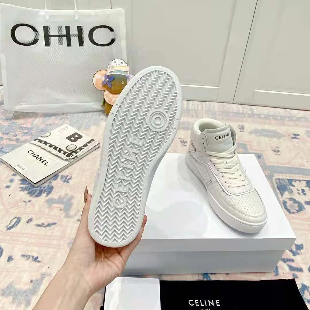Celine Z Trainer CT-01 High Top Sneaker in Calfskin for Women in White
