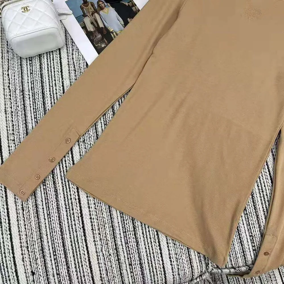 Loewe Long Sleeve Top in Modal for Women in Brown