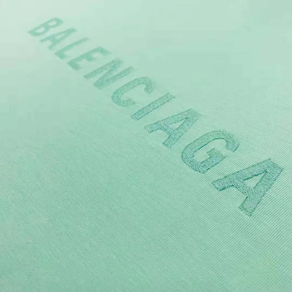 Balenciaga Logo T-shirt Medium Fit in Green for Men Balenciaga Logo T-shirt Medium Fit in Green for Men