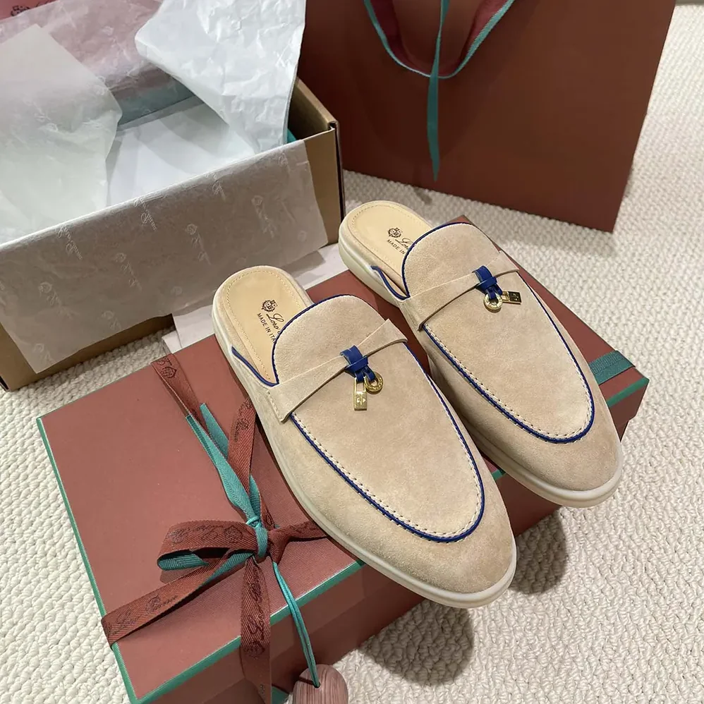 Loro Piana Charms Walk Babouche Loafer for Unisex in Beige Loro Piana Charms Walk Babouche Loafer for Unisex in Beige