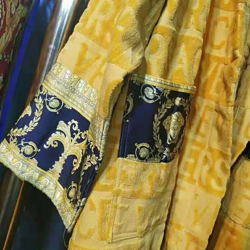 Versace I Baroque Bathrobe for Women in Yellow Versace I Baroque Bathrobe for Women in Yellow