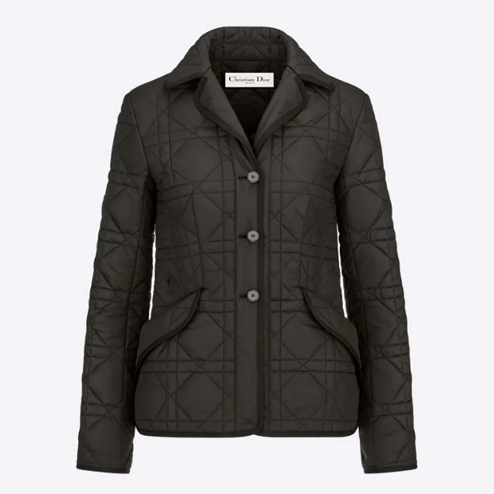 Dior Macrocannage Bar Jacket Black Quilted Technical Taffeta for Women Dior Macrocannage Bar Jacket Black Quilted Technical Taffeta for Women
