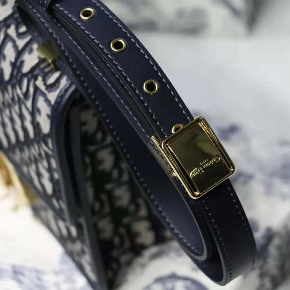Dior 30 Montaigne Bag Blue Dior Oblique Jacquard for Women