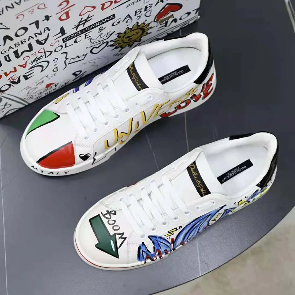 Dolce Gabbana D&G New DGLimited Portofino Sneakers for Men in Blue Dolce Gabbana D&G New DGLimited Portofino Sneakers for Men in Blue