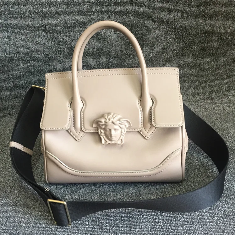 Versace Palazzo Empire Medium Bag in Calf Leather in White Versace Palazzo Empire Medium Bag in Calf Leather in White