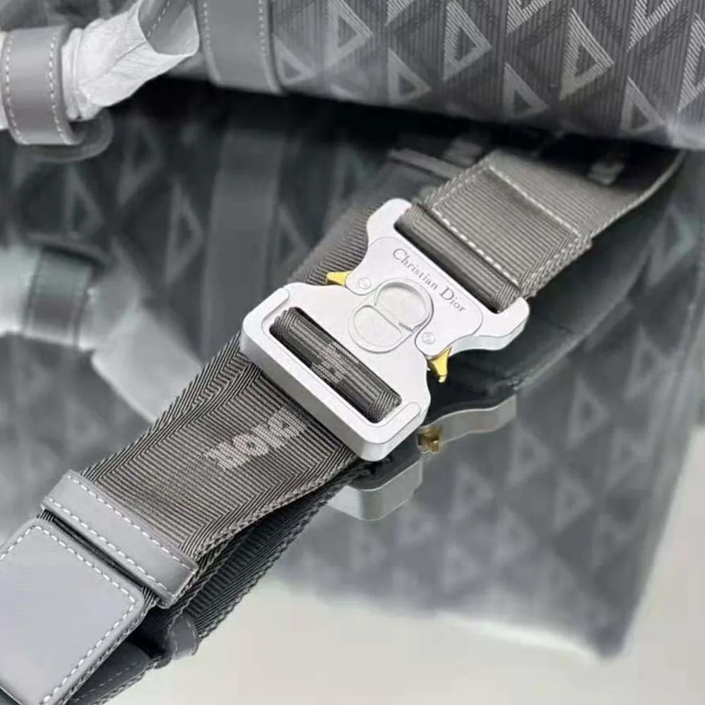 Dior Lingot 50 Duffle Bag Dior Gray CD Diamond Canvas for Men