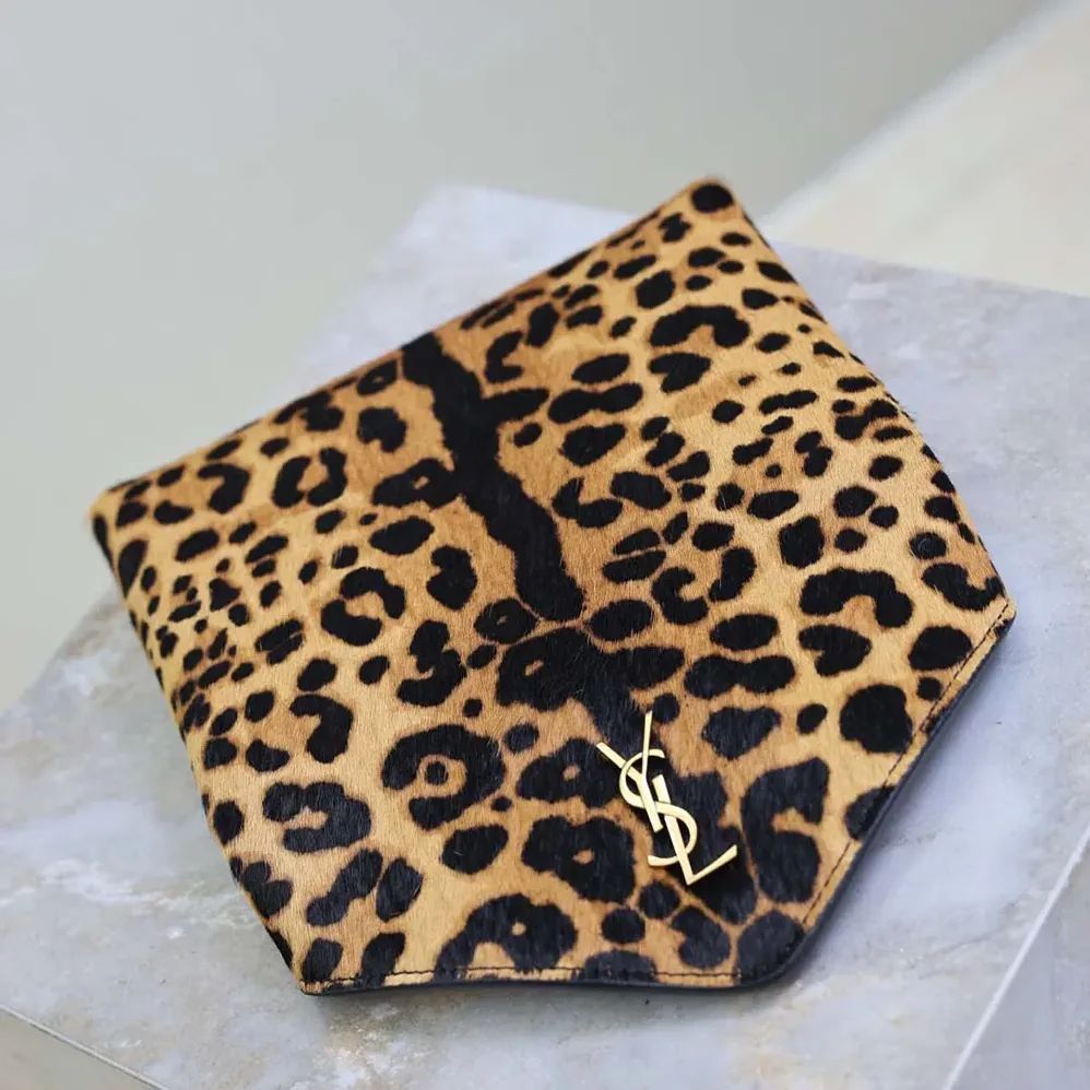 Saint Laurent YSL Cassandre Small Chain Pouch In Pony Hair Leather 19cm for Women Saint Laurent YSL Cassandre Small Chain Pouch In Pony Hair Leather 19cm for Women