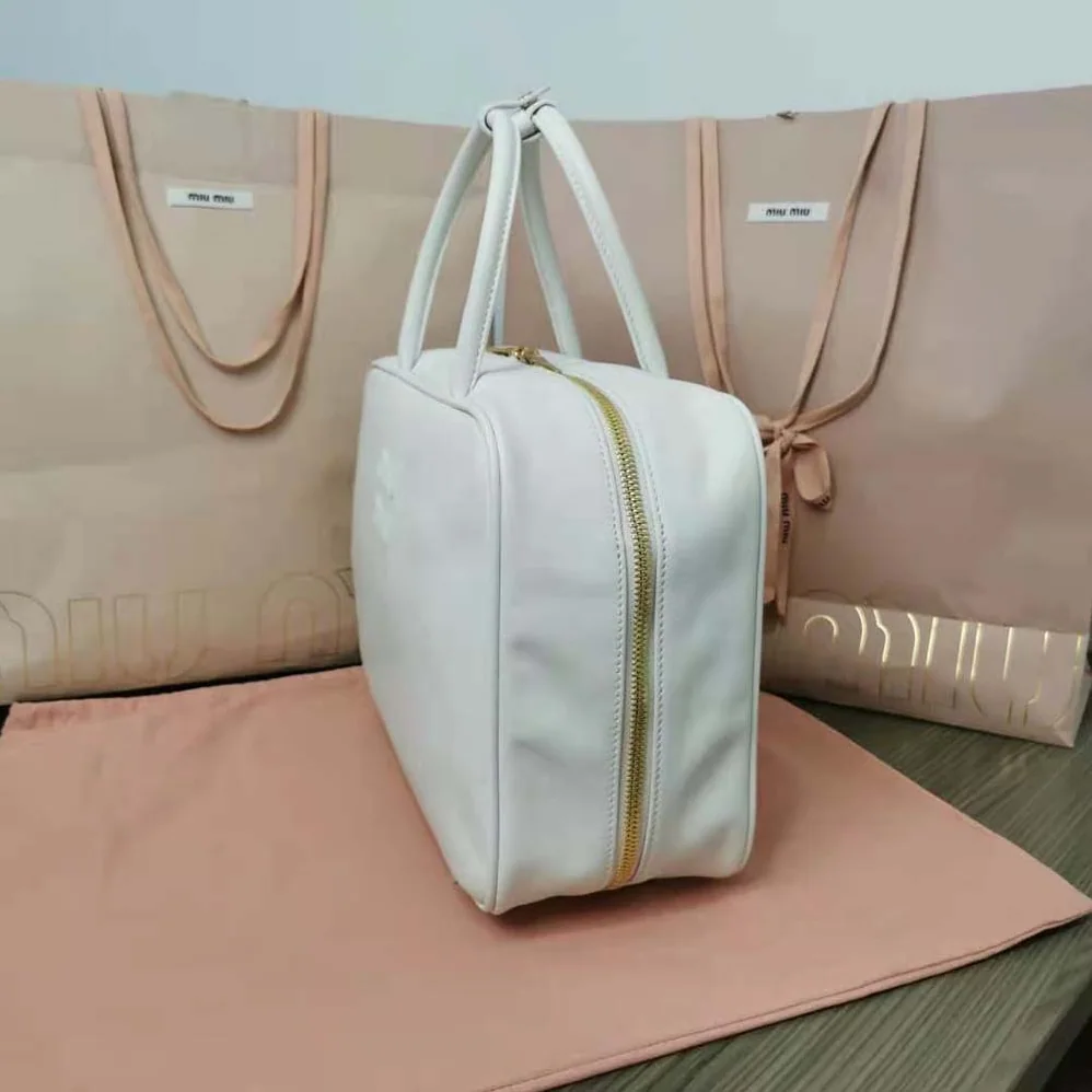 Miu Miu Leather Top-Handle Bag for Women in White