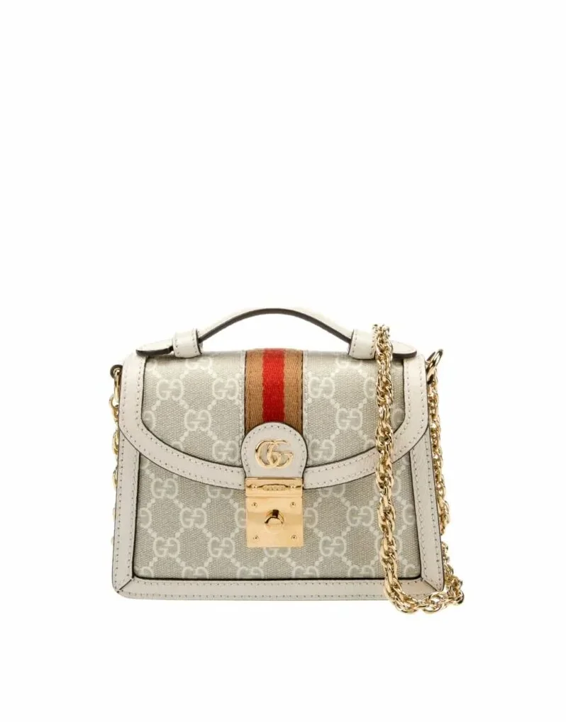 Gucci Ophidia GG Mini Shoulder Bag White Gucci Ophidia GG Mini Shoulder Bag White