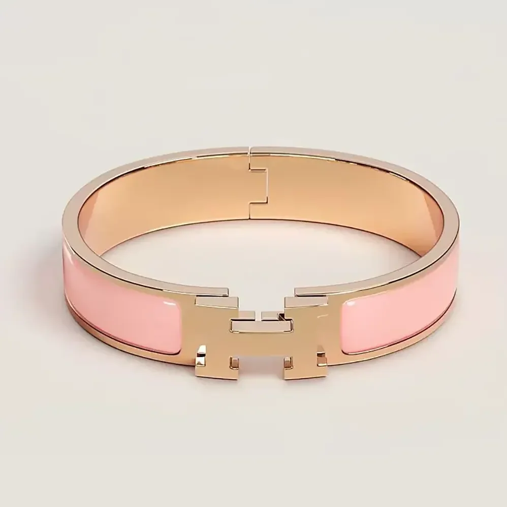 Hermes Clic H Bracelet for Unisex in Pink