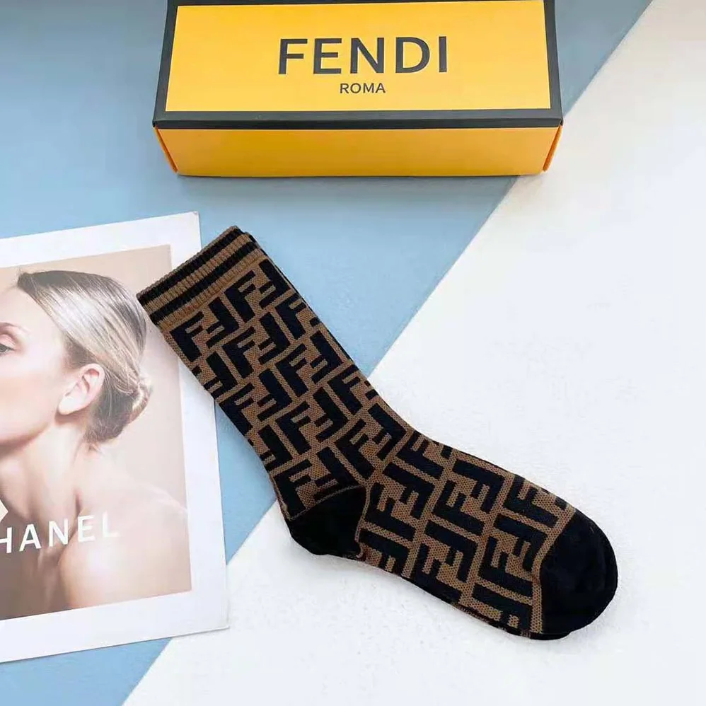 Fendi Multicolor Terrycloth Socks-FXZ539A5NRF0QE1 for Women