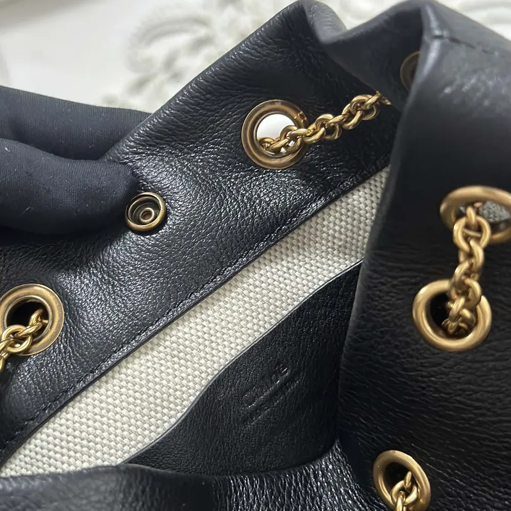 Chloe Small Bracelet Backpack in Grained Leather for Women in Black Chloe Small Bracelet Backpack in Grained Leather for Women in Black