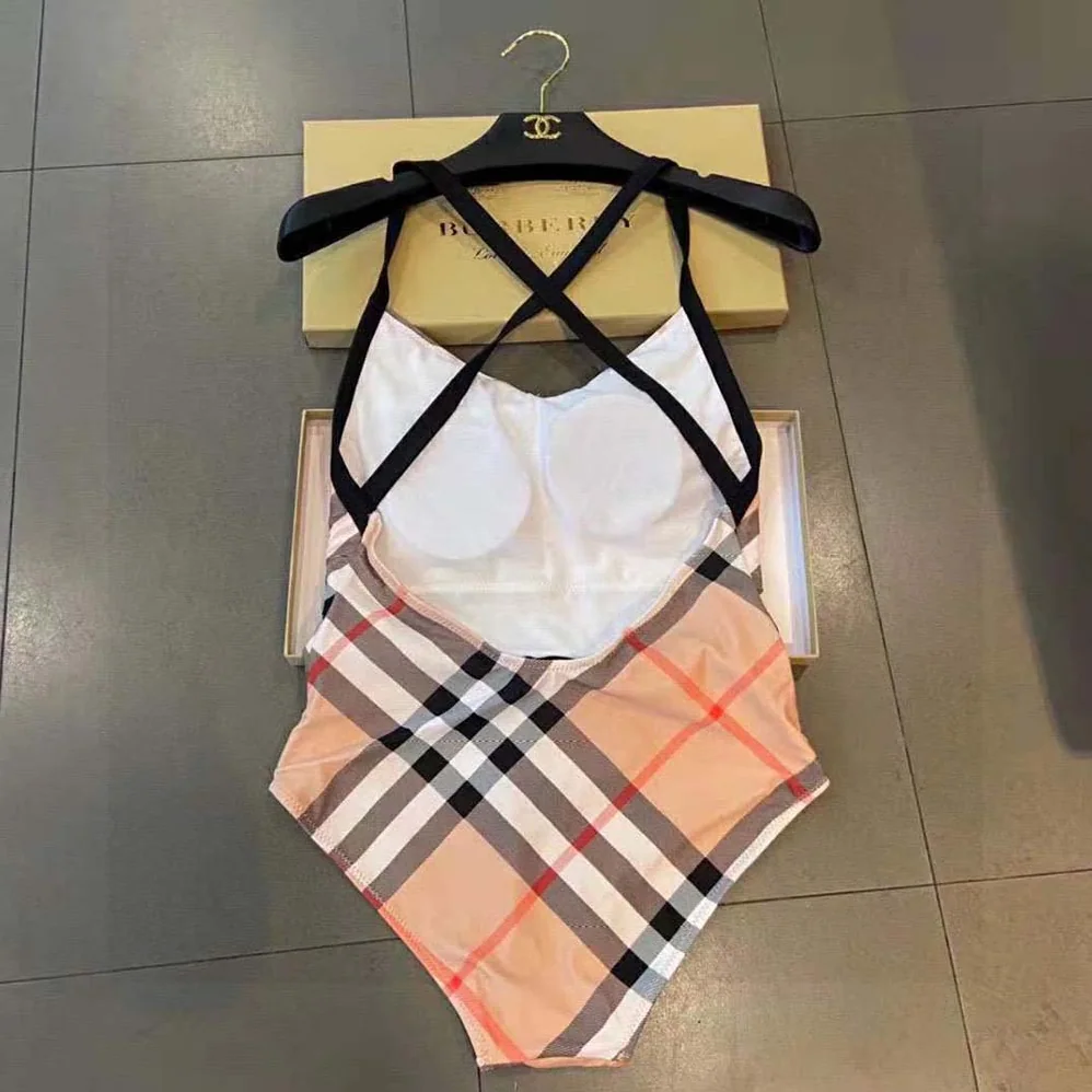 Burberry Exaggerated Check Swimsuit for Women Burberry Exaggerated Check Swimsuit for Women