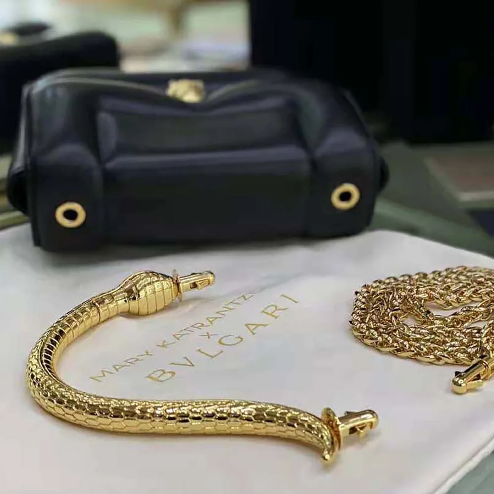 Bvlgari Mary Katrantzou X Bvlgari Top Handle for Women in Black Bvlgari Mary Katrantzou X Bvlgari Top Handle for Women in Black