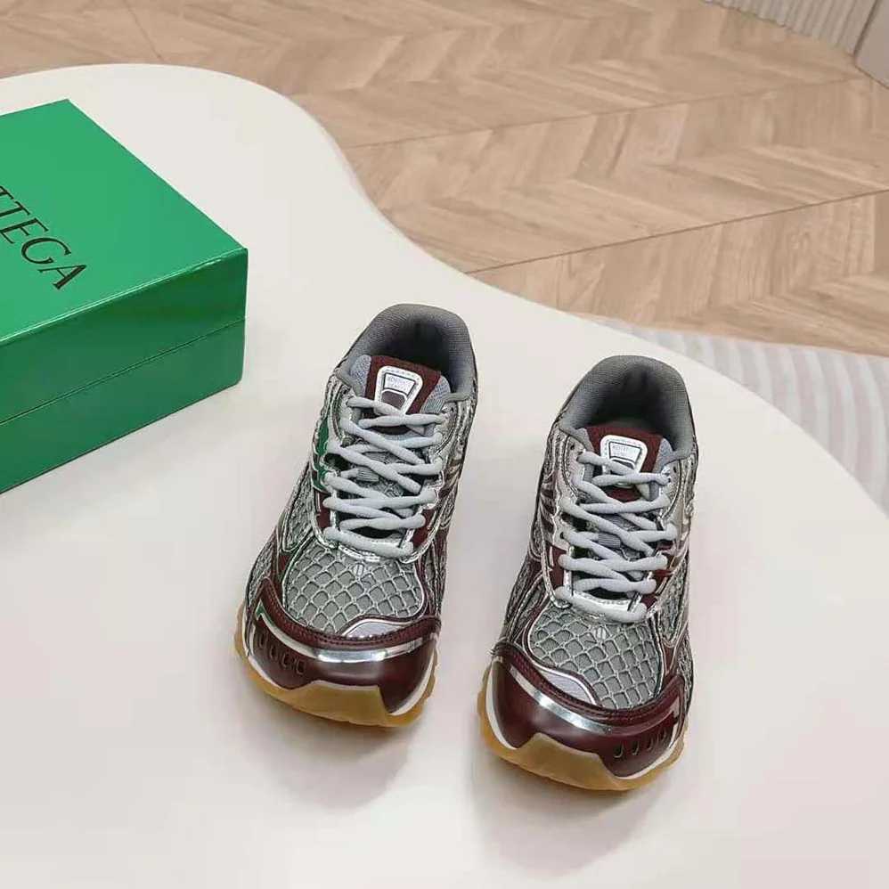 Bottega Veneta Technical Fabric Lace-up Orbit Sneaker for Unisex in Maroon