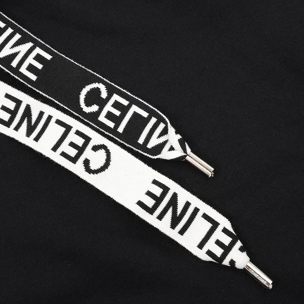 Celine Loose Hoodie in Cotton Fleece for Men in Black Celine Loose Hoodie in Cotton Fleece for Men in Black