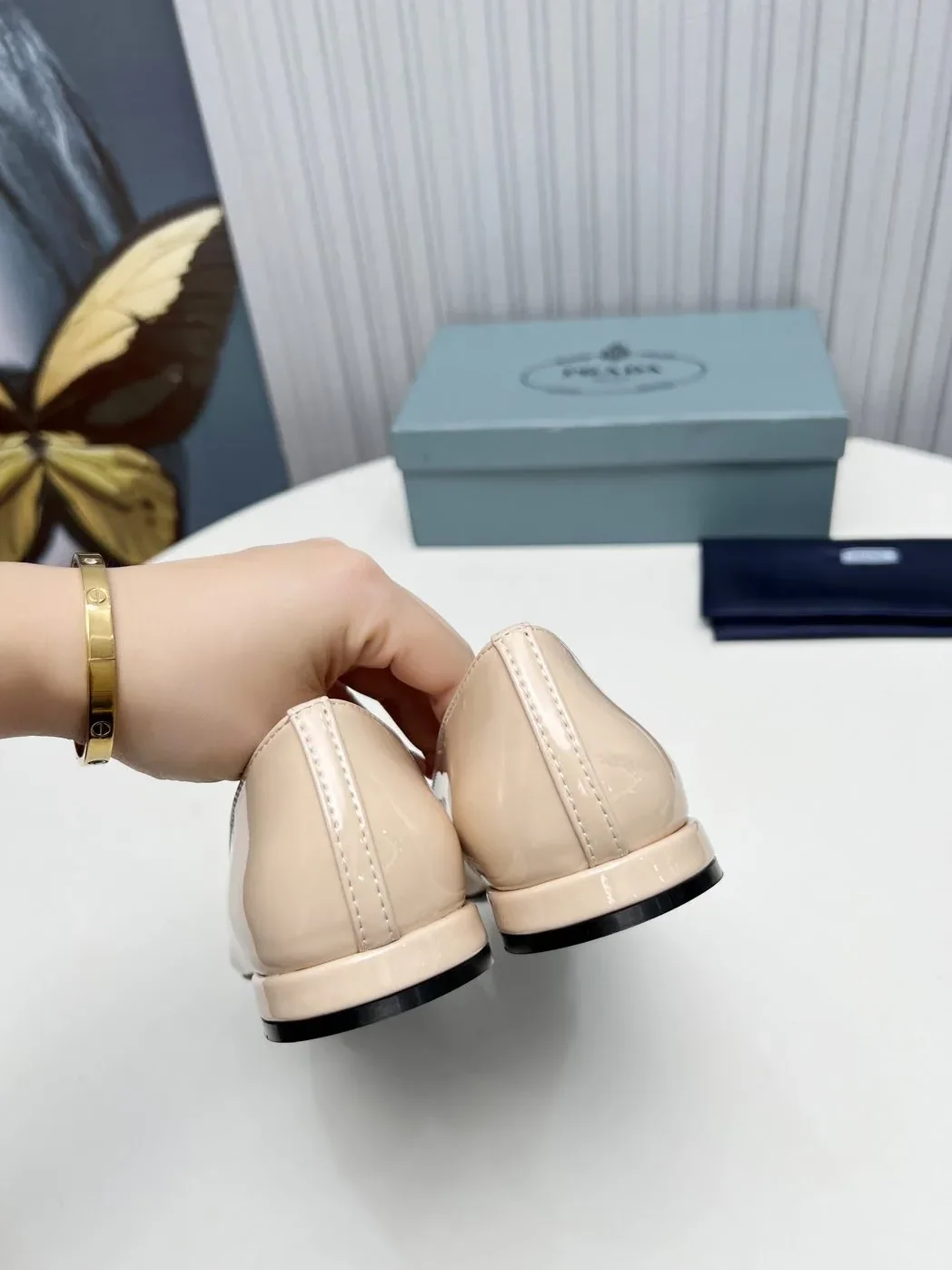 Prada Patent Ballerinas Pink