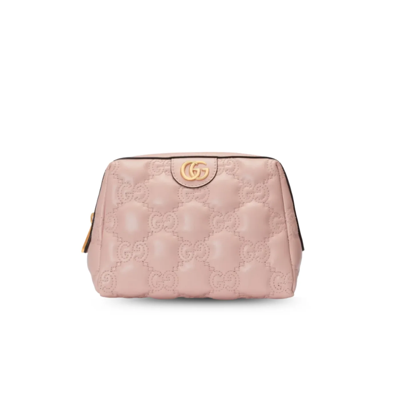 Gucci GG Matelasse Beauty Case in Light Pink Gold Hardware