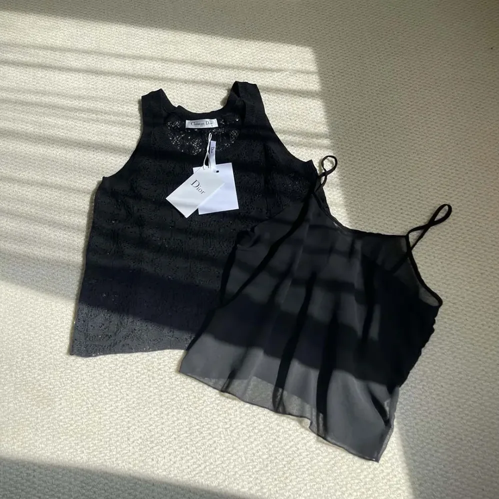 Dior Twinset Black Mohair and Wool Blend Lace for Women Dior Twinset Black Mohair and Wool Blend Lace for Women