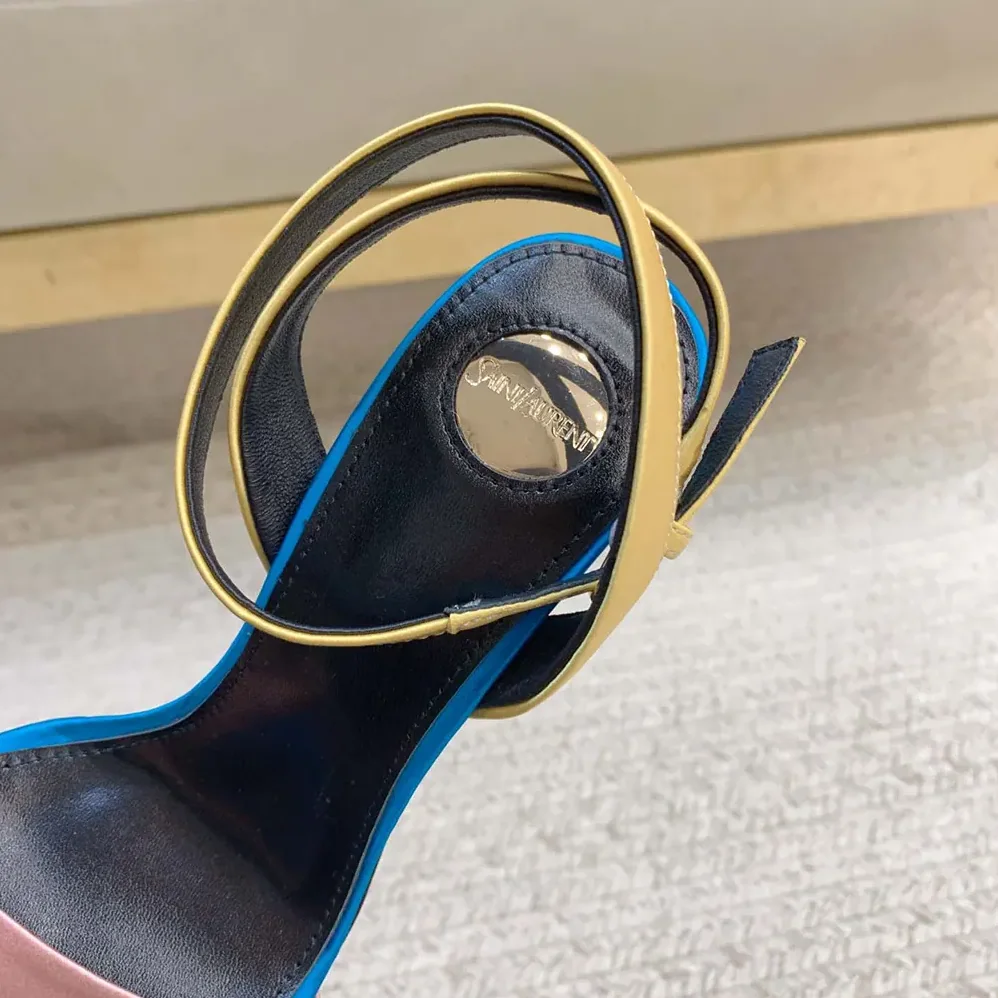Saint Laurent YSL Dominique Sandals in Satin Crepe for Women Saint Laurent YSL Dominique Sandals in Satin Crepe for Women