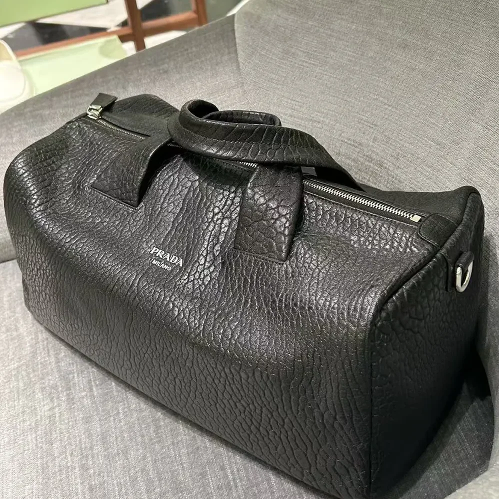 Prada Nappa Leather Duffle Bag for Unisex in Black
