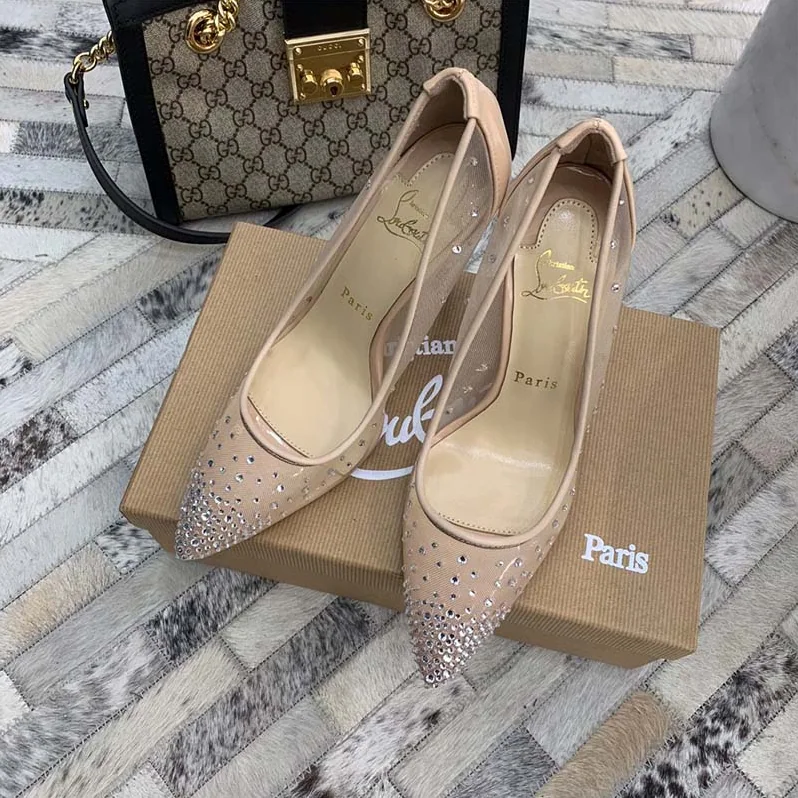 Christian Louboutin Shoes Follies Strass 100mm Heel for Women