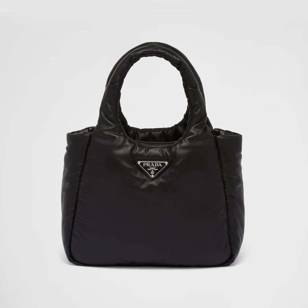 Prada Medium Padded Prada Soft Nappa Leather Bag for Women in Black Prada Medium Padded Prada Soft Nappa Leather Bag for Women in Black