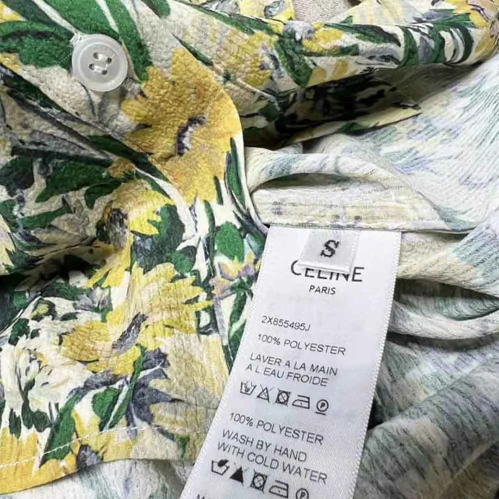 Celine Lavalliere Blouse in Paquerette Crepon for Women in Green