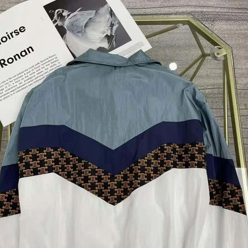 Celine Windbreaker with Monogram in Nylon for Women in White Celine Windbreaker with Monogram in Nylon for Women in White