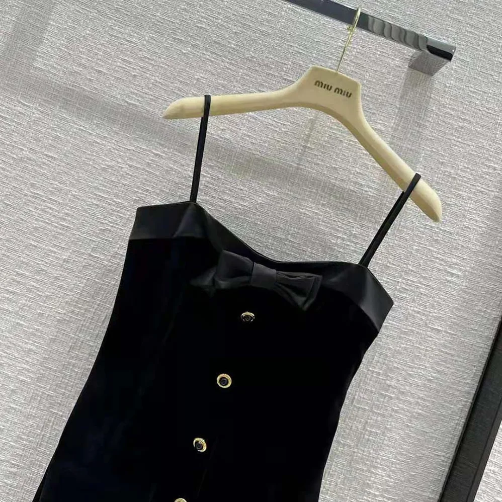 Miu Miu Velvet Short Dress for Women