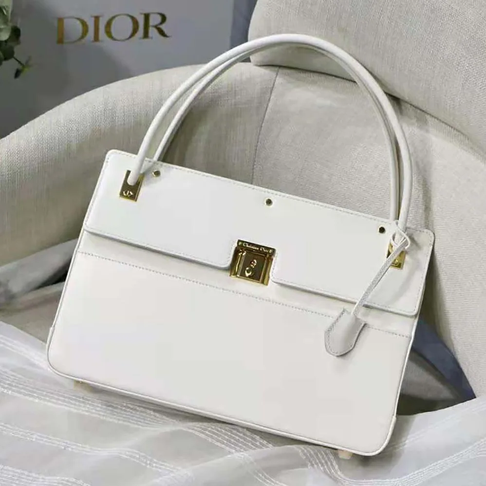 Dior Parisienne Bag Latte Smooth Calfskin for Women in White Dior Parisienne Bag Latte Smooth Calfskin for Women in White