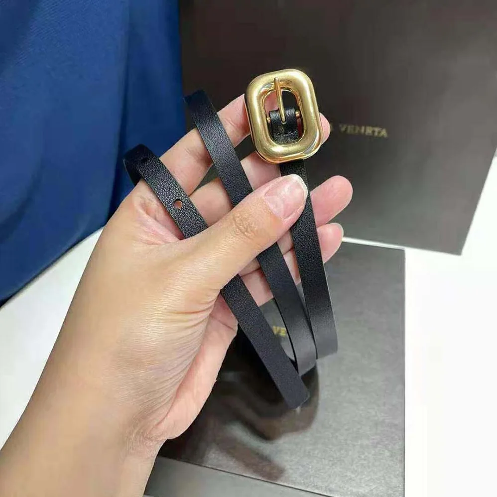 Bottega Veneta Chain Link Belt for Women in Black