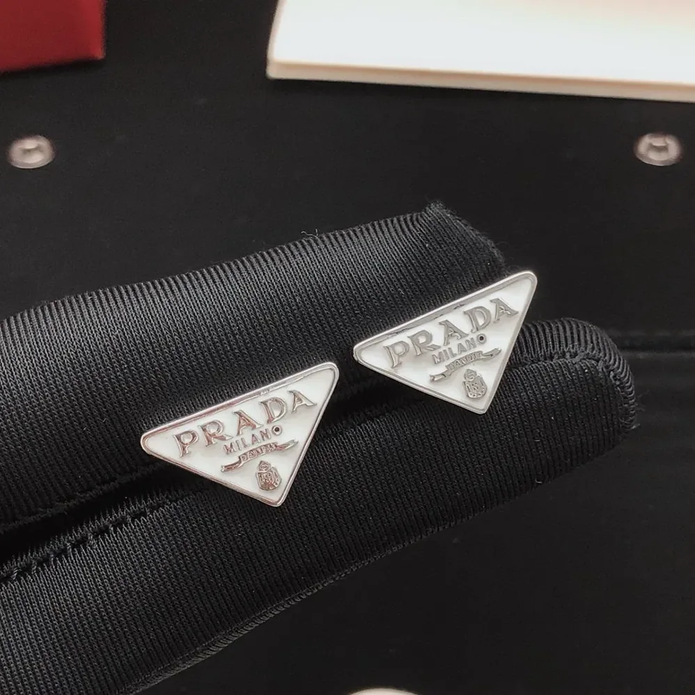 Prada Symbole Earrings for Women in White