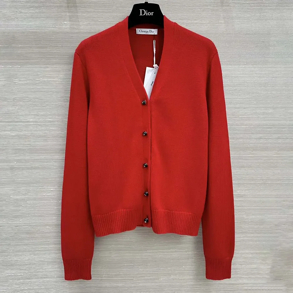 Dior Dioramour Twinset Red Cashmere Knit for Women Dior Dioramour Twinset Red Cashmere Knit for Women