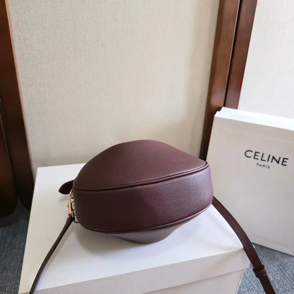 Celine Teen Celine Lulu in Grained Calfskin for Women in Deep Burgundy