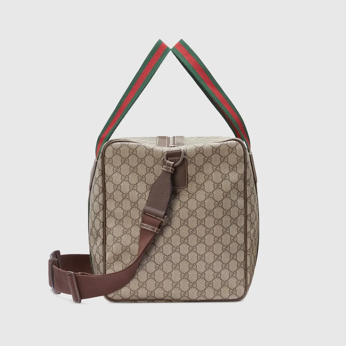 Gucci Medium Duffle Bag With Web Beige /