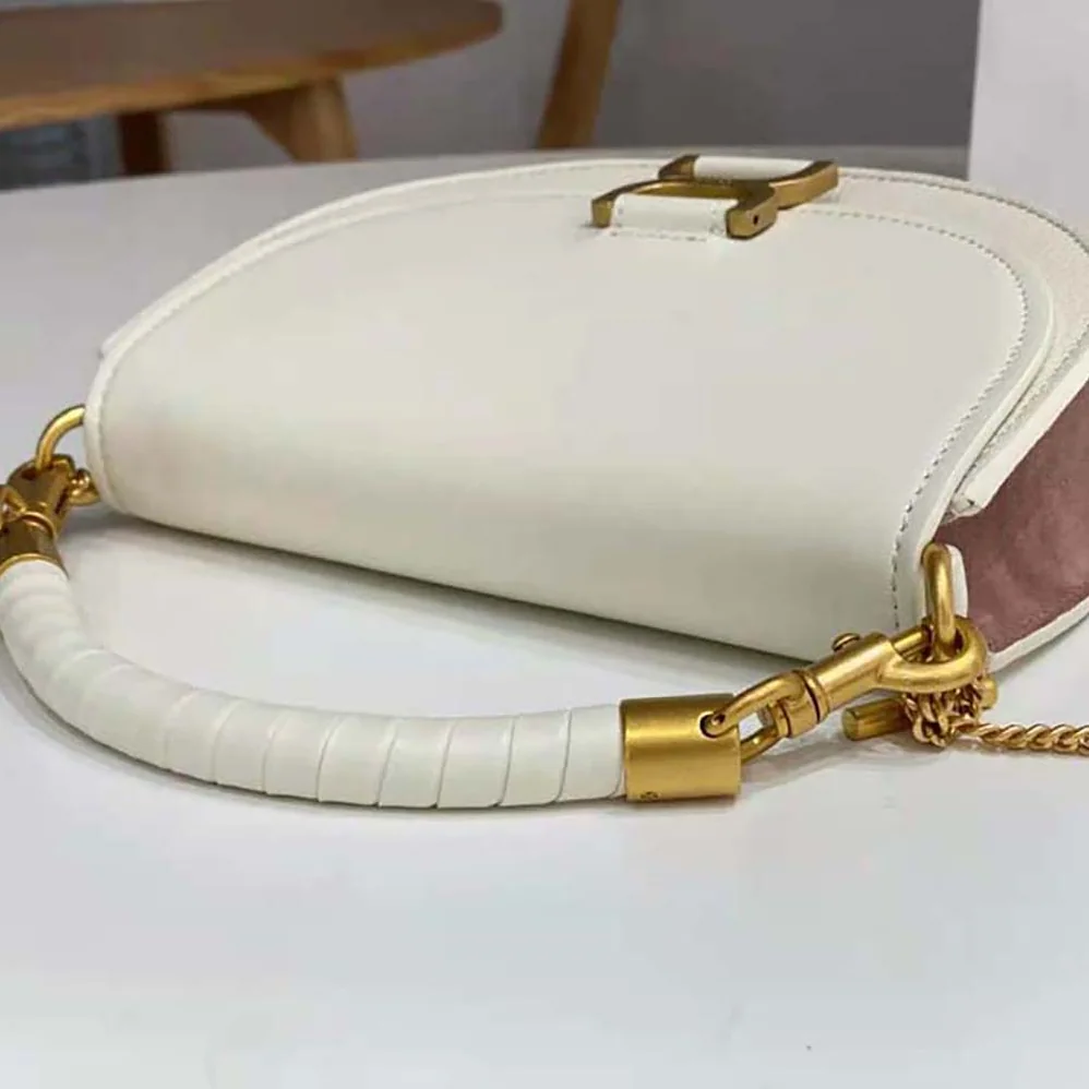 Chloé Marcie Chain Flap Bag for Women in White Chloé Marcie Chain Flap Bag for Women in White
