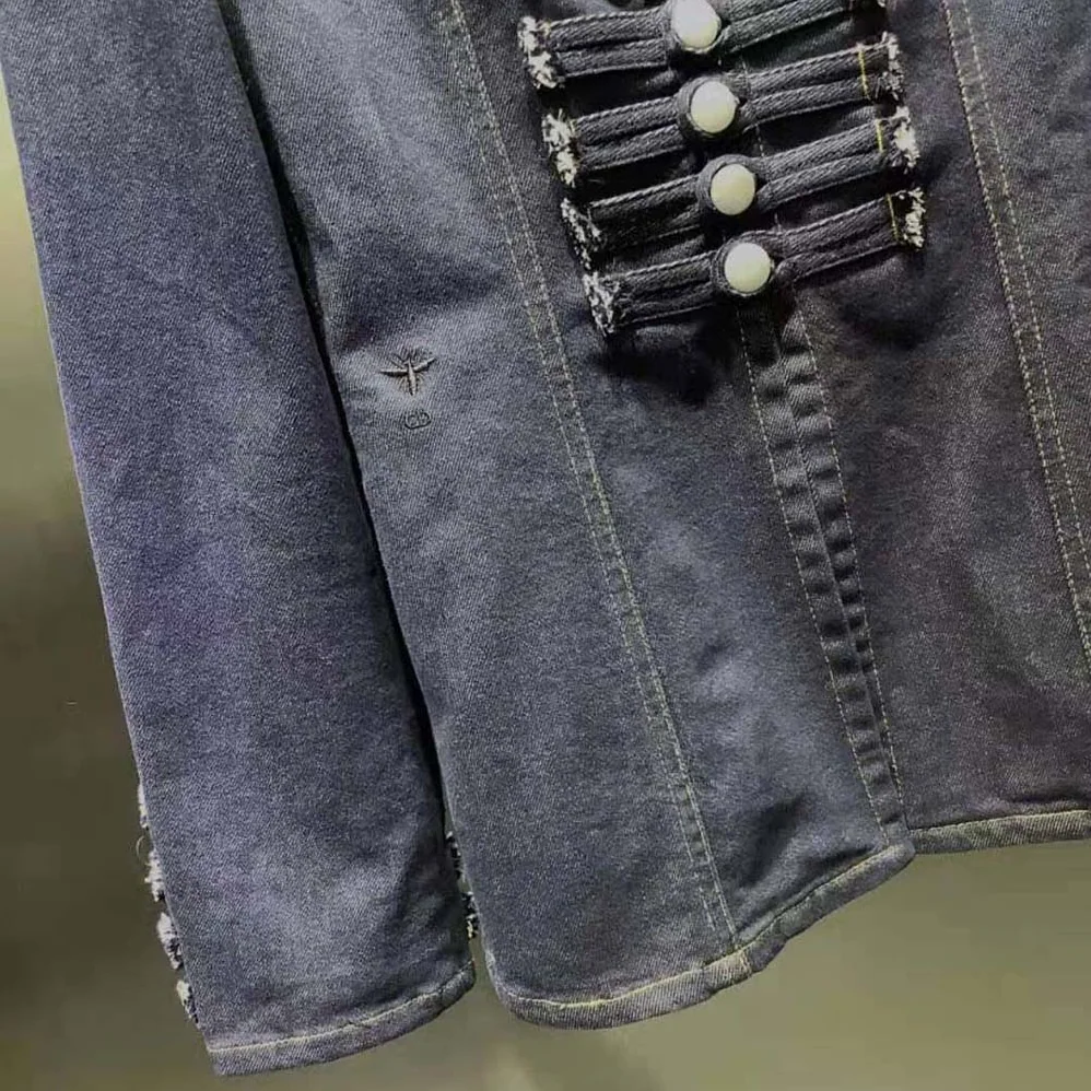 Dior Brandenburg Fitted Jacket Blue Cotton Denim for Women