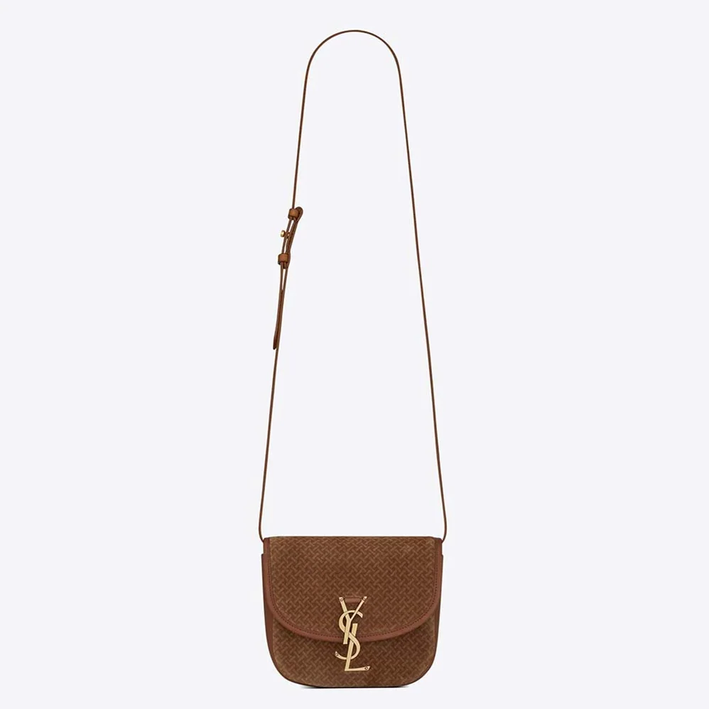 Saint Laurent YSL Kaia Small Satchel in Suede with Braid Motif for Women Saint Laurent YSL Kaia Small Satchel in Suede with Braid Motif for Women