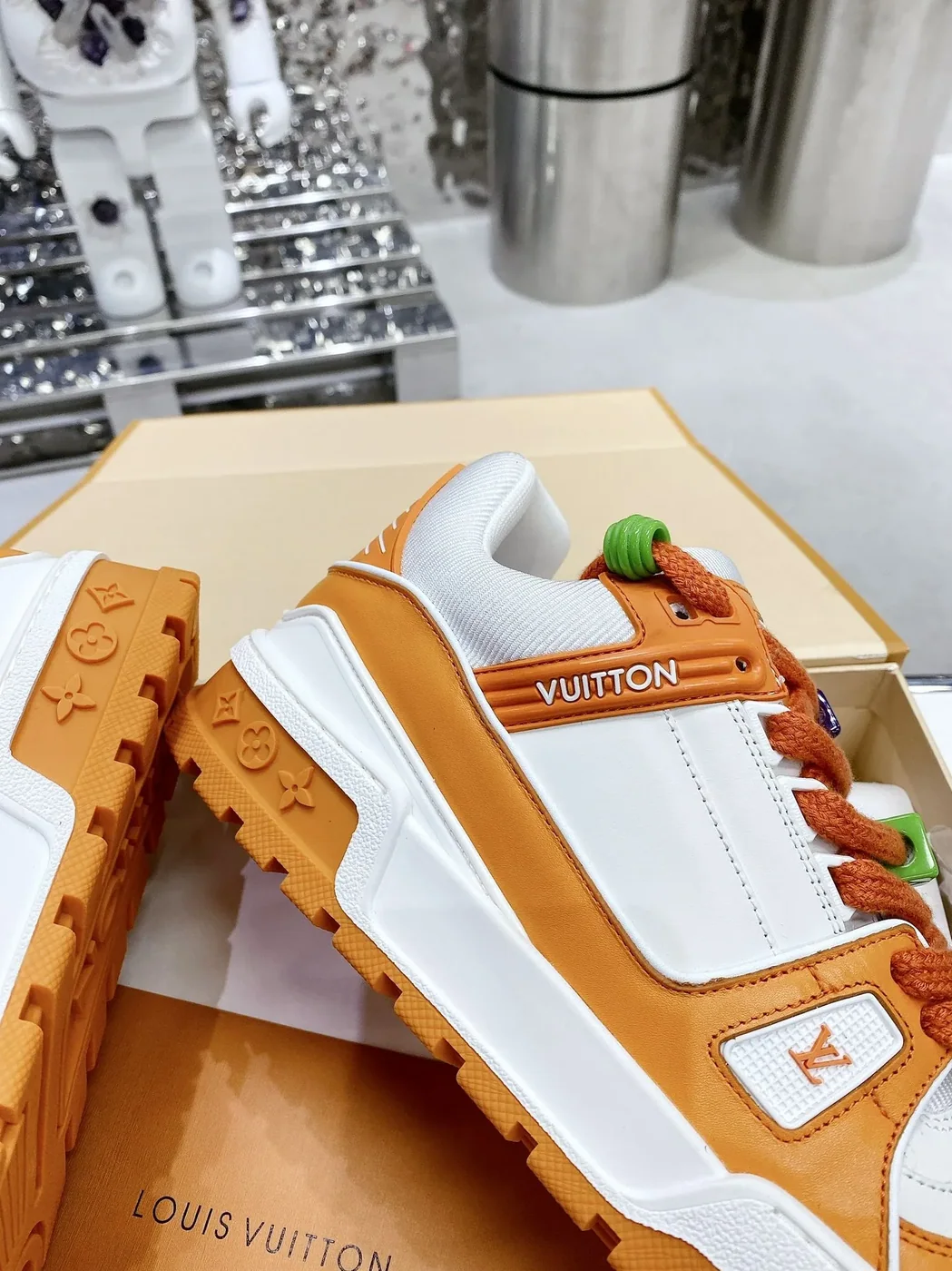 Louis Vuitton LV Trainer Sneaker Orange Louis Vuitton LV Trainer Sneaker Orange