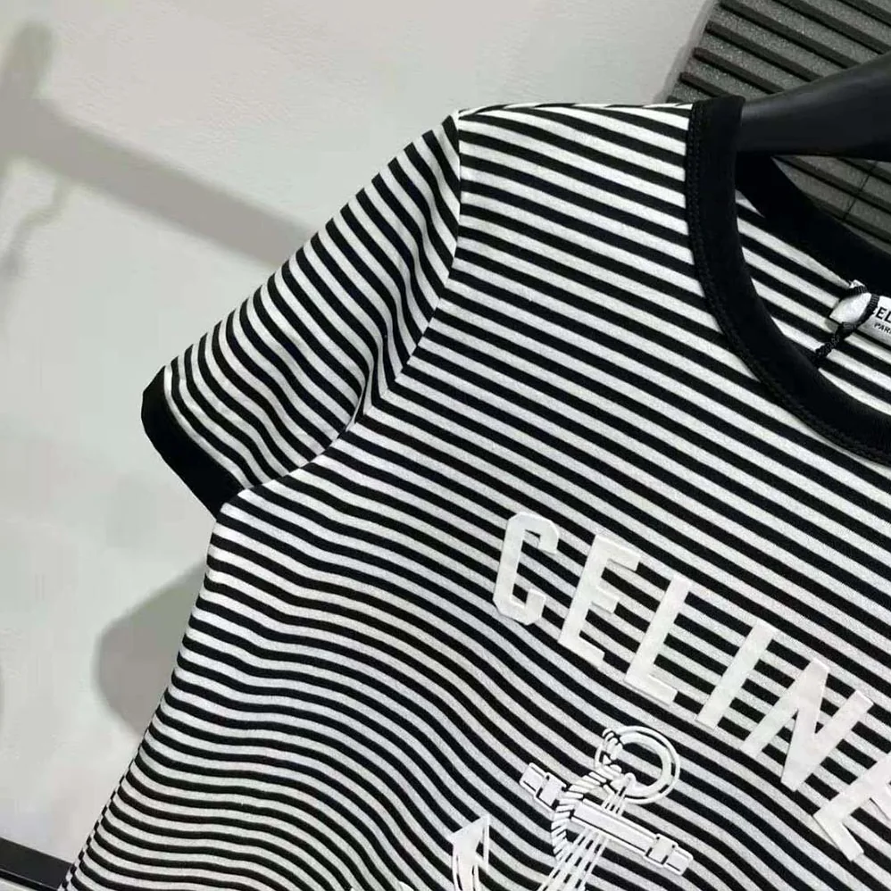 Celine 70's Anchor T for Women in shirt in Striped Jersey Celine 70's Anchor T for Women in shirt in Striped Jersey