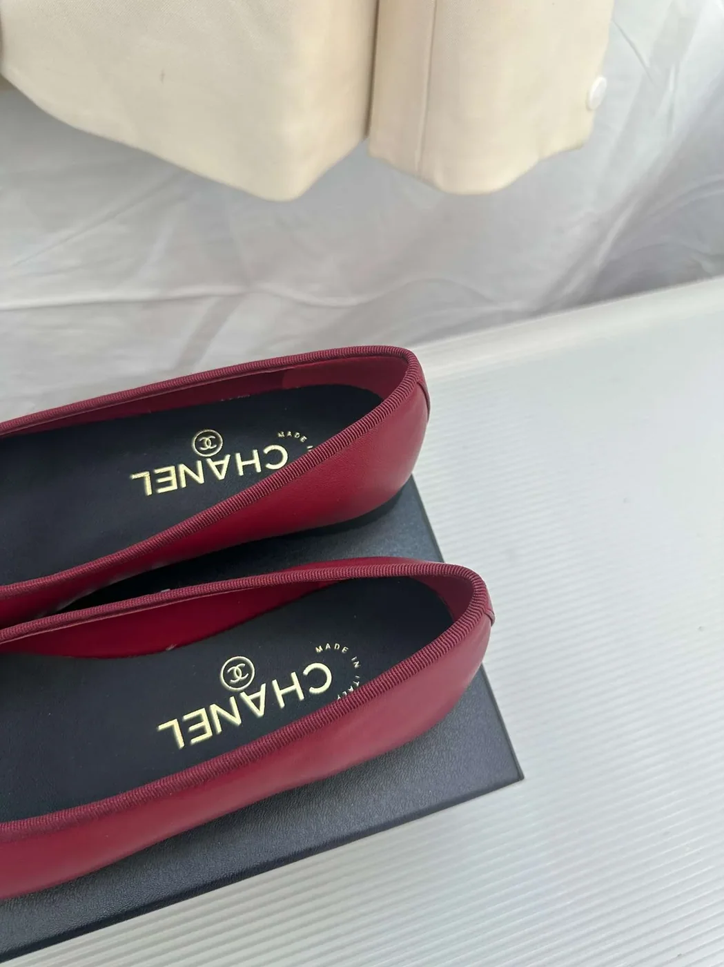 Chanel Ballerina Logo Ballet Burgundy Chanel Ballerina Logo Ballet Burgundy