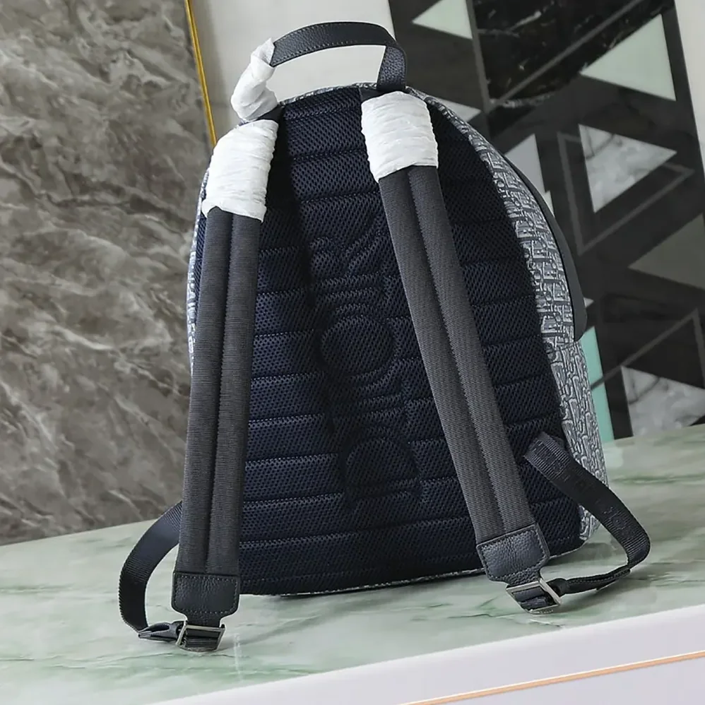 Dior Rider Backpack Blue Dior Oblique Jacquard for Men